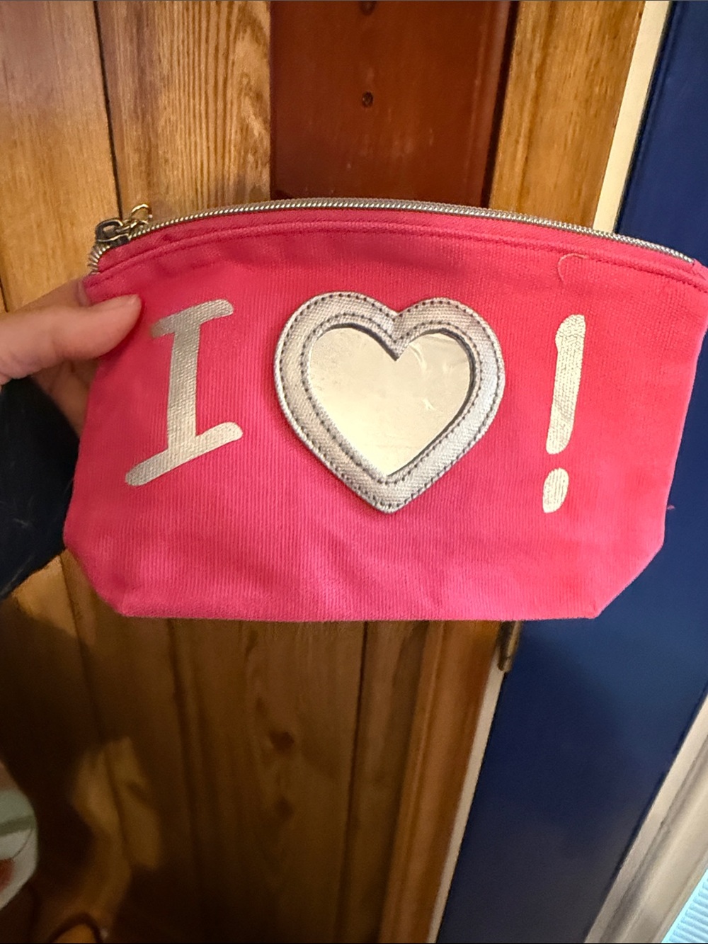 Pink 'I ♥' Cosmetic Pouch